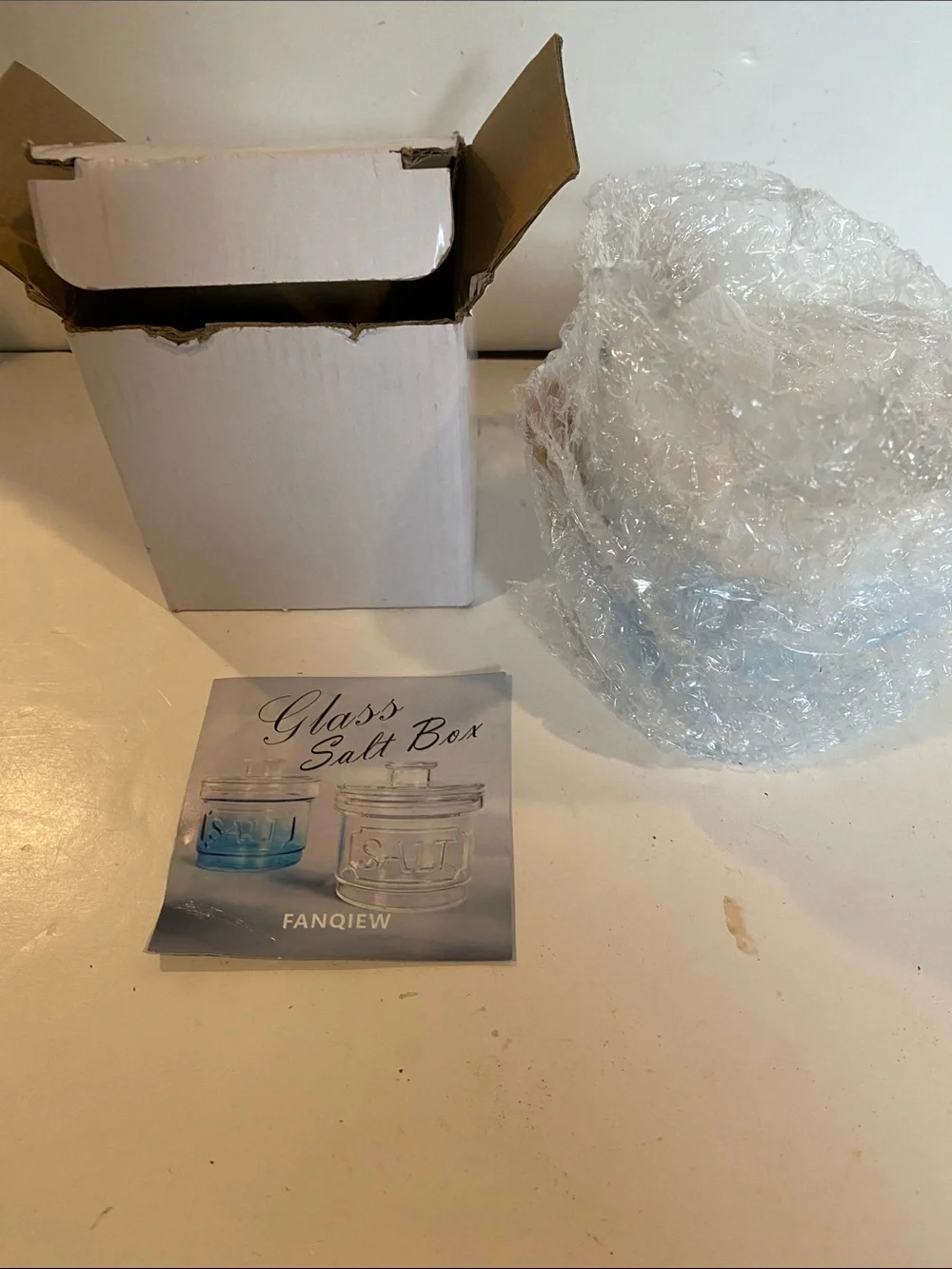 NIB Glass Salt Box/Salt Cellar